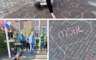 Stoepkrijthartjes voor het Internationale Jaar van de Vrijwilliger