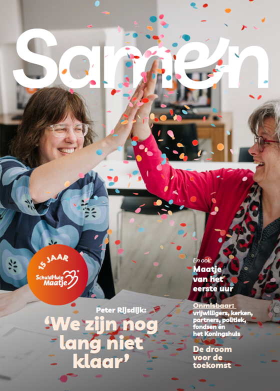 Samen SchuldHulpMaatje Nederland bestaat dit jaar 15 jaar. 